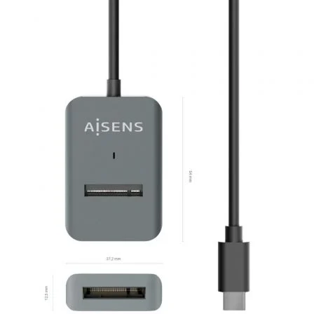 Aisens Dock USB-C para SSD M.2 SATA/NVMe ASUC-M2D012-GR Gris Aisens Dock USB-C para SSD M.2 SATA/NVMe ASUC-M2D012-GR Gris